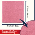 5–50 Stück hellrosa Mikrofaser-Küchentücher, super saugfähig, weich, langlebig, Reinigungstücher für Glas, Arbeitsplatten, Pfannen, Schüsseln, Wasserhähne 2