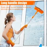 Ausziehbares Werkzeugset für Fensterreiniger 180 °   Drehbarer Fensterwischer mit langem Griff, Haushaltsrakel, Wischer, Staubreinigungsbürste, Neu 5